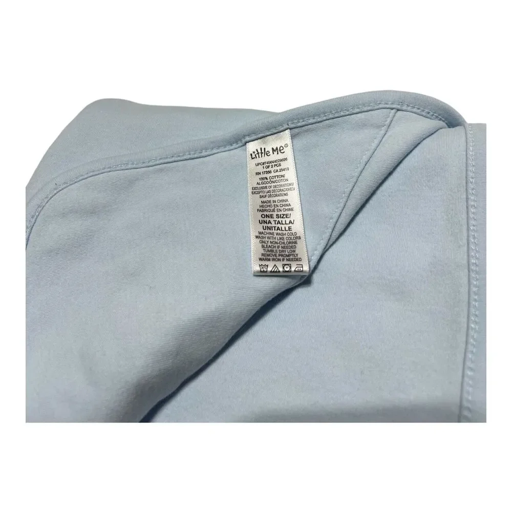 Little Me Blue Dog Baby Blanket House Bone Cotton